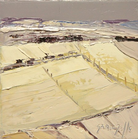 Campagne enneigée - 20x20