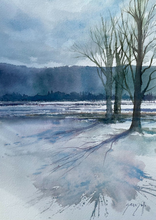 le lac de Matemale en hiver